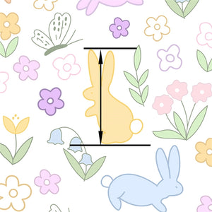Easter Bunnies In The Garden Faux Leather Sheet