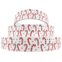 Christmas Candy Cane Patterns 7/8" Ribbon