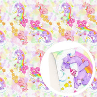 Care Bears With Stars Faux Leather Sheet