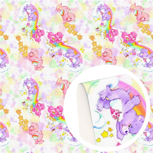 Care Bears With Stars Faux Leather Sheet