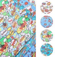 Cartoon Words Faux Leather Full Sheet Pack of 4
