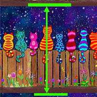 Cats On The Fence Faux Leather Sheet
