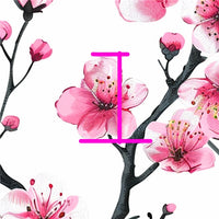 Floral Cherry Blossom Faux Leather Sheet
