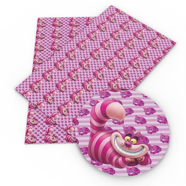 Pink Cat Faux Leather Sheet #1