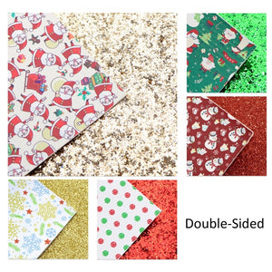 Christmas Double Sided Sheet Pack Faux Leather Sheet 5