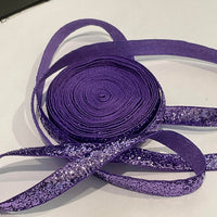 Purple Chunky Glitter 3/8" Ribbon - 5 Yards