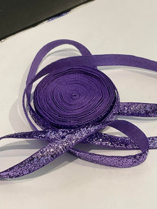 Purple Chunky Glitter 3/8" Ribbon - 5 Yards