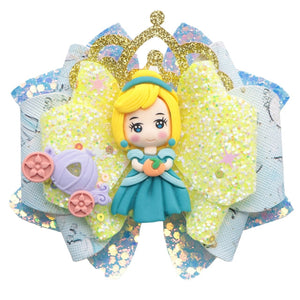 Pre Cut Pretty Girl in Blue OTT Faux Leather Bow