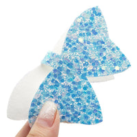 Pre Cut Pretty Girl in Blue OTT Faux Leather Bow
