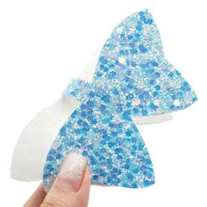 Pre Cut Pretty Girl in Blue OTT Faux Leather Bow