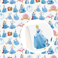 Pretty Girl in Blue Dancing Faux Leather Sheet #6