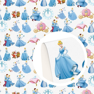 Pretty Girl in Blue Dancing Faux Leather Sheet #6