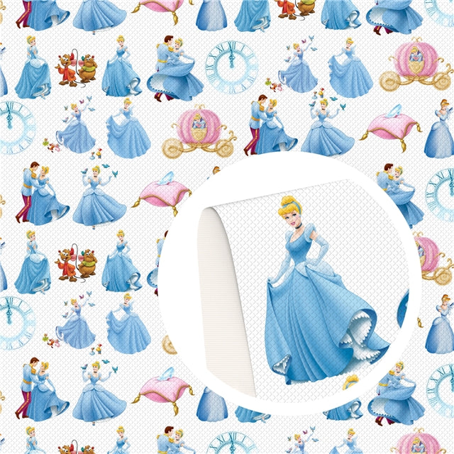 Pretty Girl in Blue Dancing Faux Leather Sheet #6