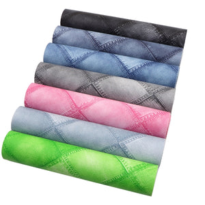 Denim Faux Leather Full Sheet Pack of 7
