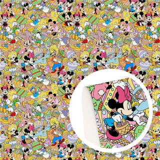 Easter Fun Land & Eggs Faux Leather Sheet