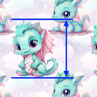 Dragon Blue Faux Leather Sheet
