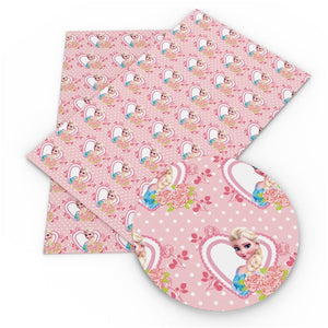 Lady Cold on Pink Faux Leather Sheet #5