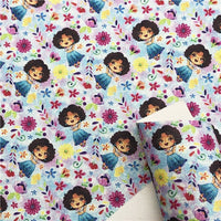 Spanish Girl Fine Glitter Faux Leather Sheet