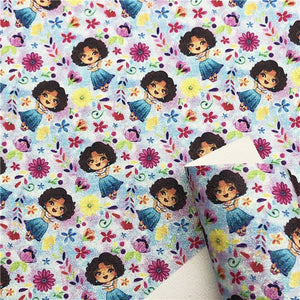 Spanish Girl Fine Glitter Faux Leather Sheet