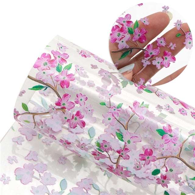 Floral Cherry Blossom Transparent Sheet