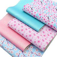 Floral Cherry Blossom Faux Leather Full Sheet Pack of 5