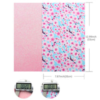 Floral Cherry Blossom Faux Leather Full Sheet Pack of 5
