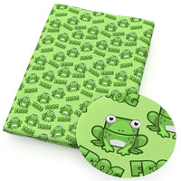 Frogs Faux Leather Sheet
