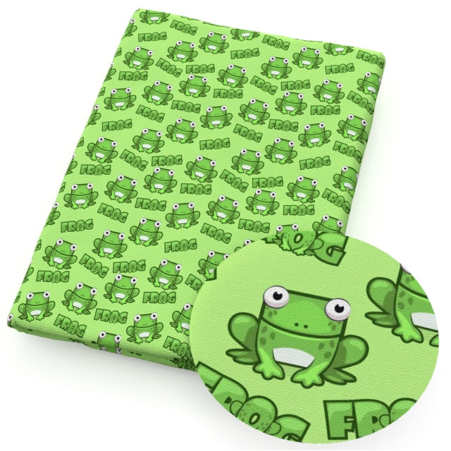 Frogs Faux Leather Sheet