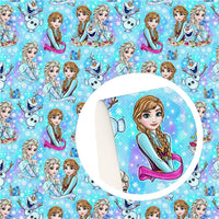 Cold on Blue Ombre Faux Leather Sheet #1