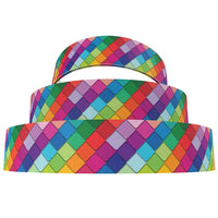 Geometric Rainbow 7/8" Ribbon