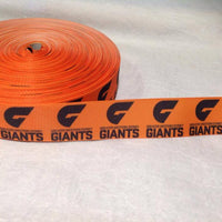 Football Ribbon 7/8" Giants Orange Background