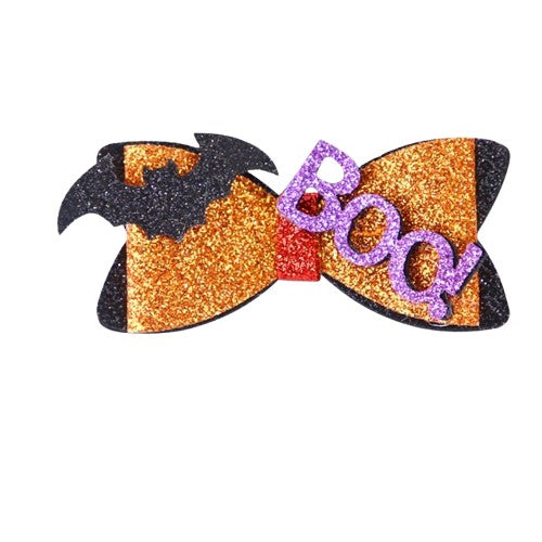 Halloween Glitter Boo Bow