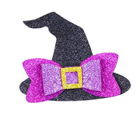 Halloween Glitter Witches Hat Bow
