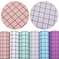 Grid Pattern Faux Leather Full Sheet Pack of 6
