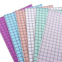 Grid Pattern Faux Leather Full Sheet Pack of 6
