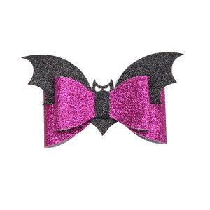 Halloween Purple Bat Bow