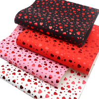 Hearts Foil Faux Leather Full Sheet Pack of 4
