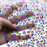 Hearts Painted Transparent Sheet