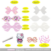 Pre Cut Hello Kitty Faux Leather Bow
