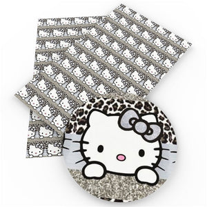 Hey Kitty B&W Faux Leather Sheet
