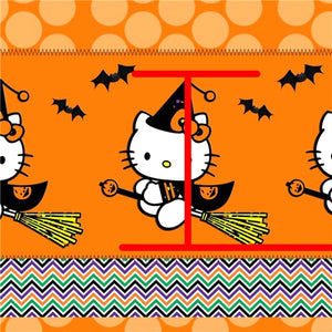 Hello Kitty Halloween Faux Leather Sheet