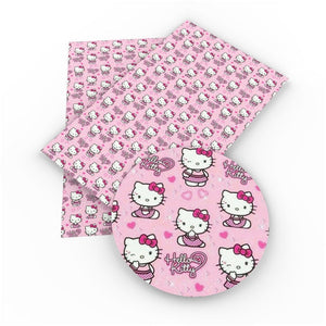Hey Kitty Pink Faux Leather Sheet