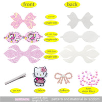 Pre Cut Hello Kitty Faux Leather Bow
