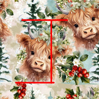 Highland Cow Face Faux Leather Sheet
