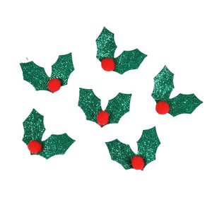 Holly Pom Pom Embellishment