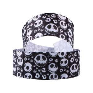Skeleton Faces 1" Ribbon