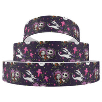 Skeleton & Sally 7/8" Ribbon