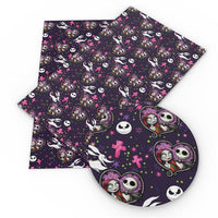 Skeleton & Sally Heart & Cross Faux Leather Sheet
