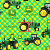 Green Tractors Faux Leather Sheet