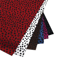 Leopard Print Furry Dark Faux Leather Full Sheet Pack of 6
